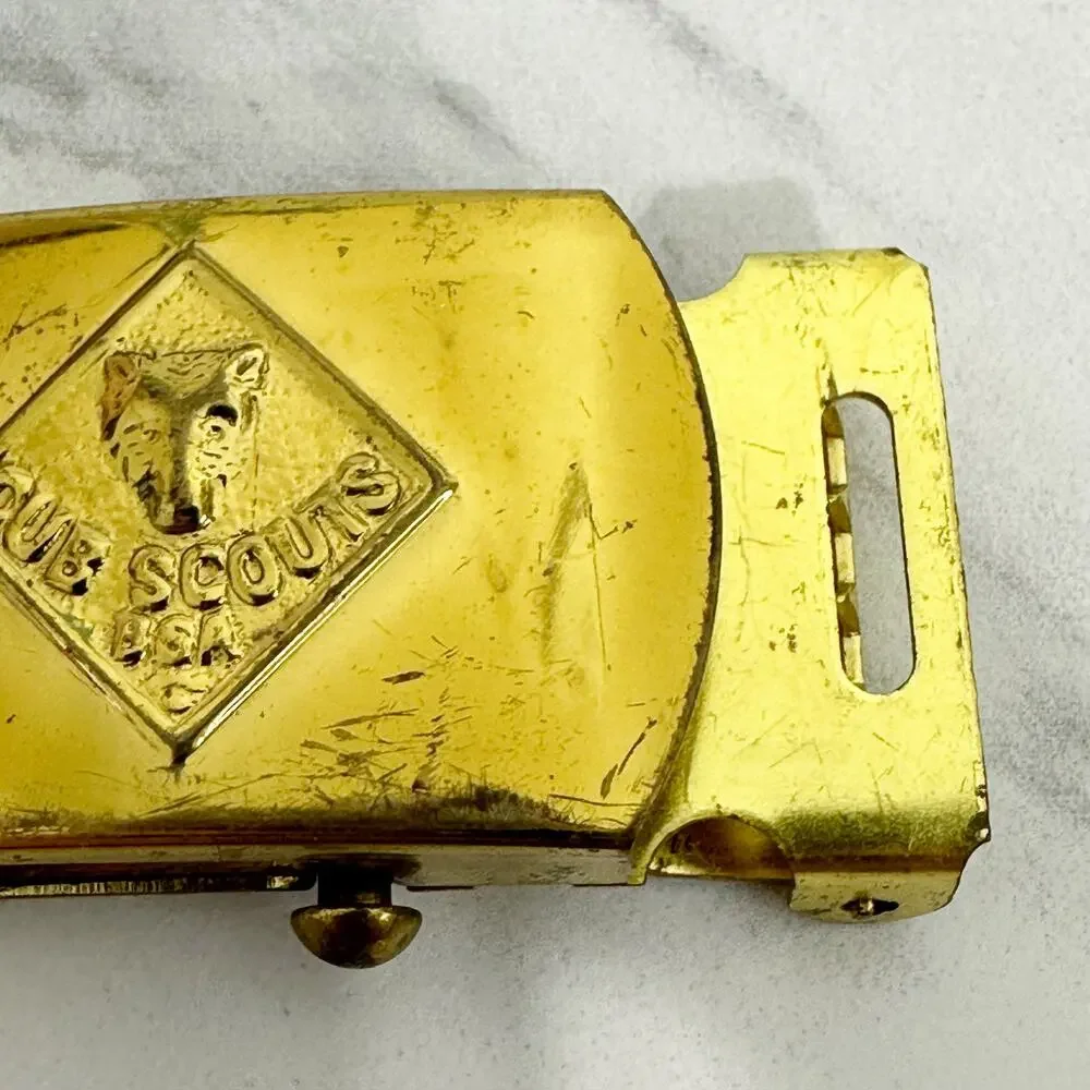 Cub Scouts BSA Solid Brass Web Belt Buckle